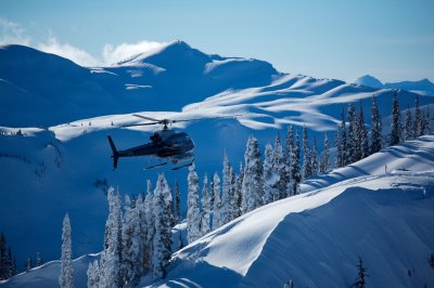 Heli im Landeanflug