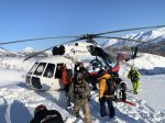 Einsteigen in den Heli