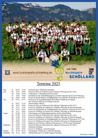 Musikkapelle Schöllang Termine 2025