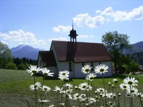 Kapelle mit Margeriten