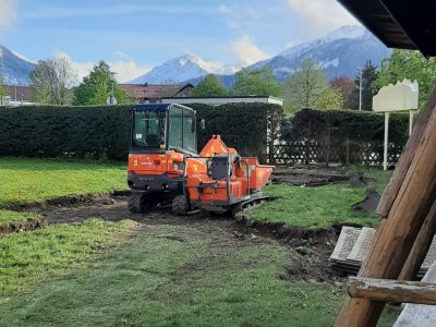 ... und haben Platz für die Fundamente geschaffen