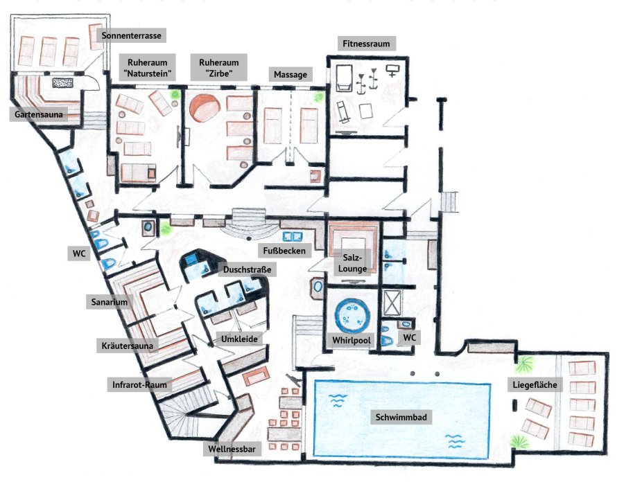 Wellnessbereich Übersicht