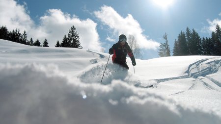 Skifahren Tiefschnee