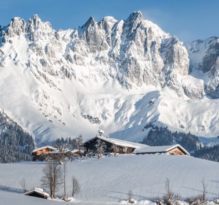 Landschaft-Winter-Wilder-Kaiser-