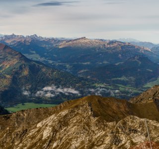Ausblick auf das Kleinwalsertal von Oberstdorf aus