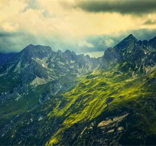 Die Allgäuer Alpen in der Nähe der Rappenseehütte.