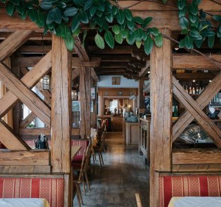 Die Pizzeria in unserem Hotel in Toblach