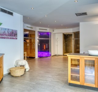 Der Wellnessbereich in unserem Hotel in Nauders.