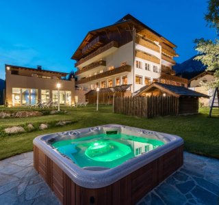 Ein Whirlpool auf unserer Alpenüberquerung im Vinschgau