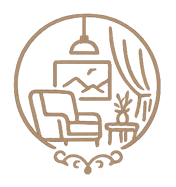Eine Reihe von Symbolen zeigt Erholung, Geschenke, Wandern und Berge. Diese Szenen fördern das Abenteuer in der Natur. Icon Wohnen
