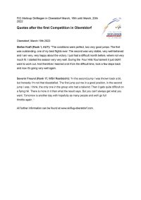 Quotes after the first competition