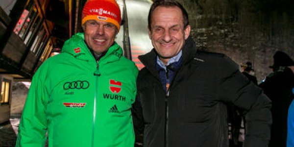 Damen-Bundestrainer Andreas Bauer mit DOSB-Präsident Alfons Hörmann