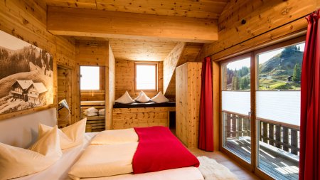 Ausblick aus dem Schlafzimmer - Sportheim Böck Lodge Alpspitze