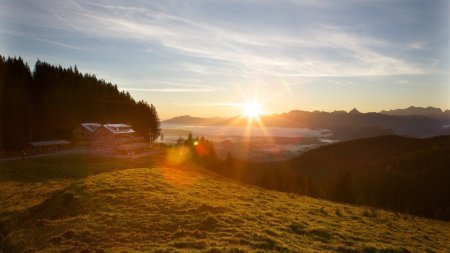 Abend Dämmerung an der Alpspitze in Nesselwang