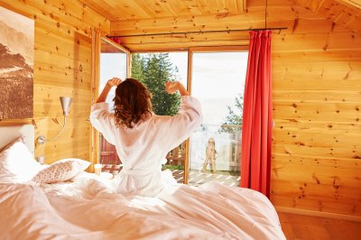 Guten Morgen - was für eine traumhafte Aussicht auf die Berge!