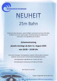 Schwimmtraining 25m. Bahn