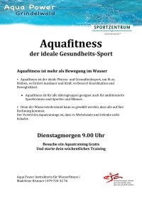 Aquafitness 50+ Flyer
