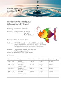 Kinderschwimmkurs Frühling 2026