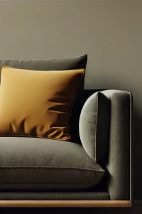 DALL·E 2024-10-16 16.27.30 - A close-up detail shot of a minimalist modern living room in a 16 9 format, focusing on a section w