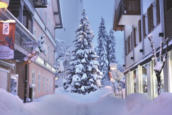 Schneegestöber in Oberstdorf