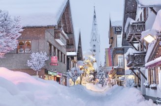 Schneegestöber in Oberstdorf