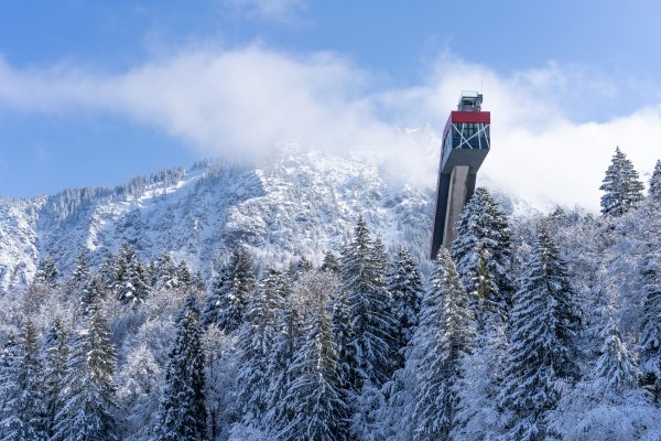 Freibergsee gehüllt in Schnee