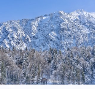 Freibergsee gehüllt in Schnee