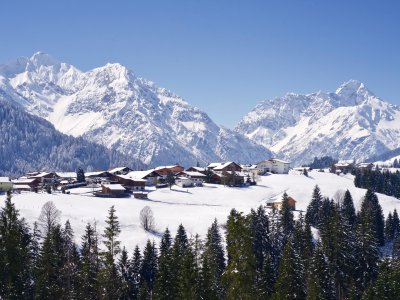 Blick Richtung Riezlern von der Inneren Schwende