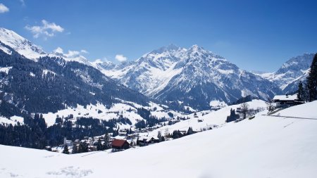 Blick auf Hirschegg
