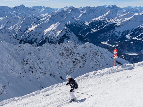 400 Gipfelblick und Skifahrer