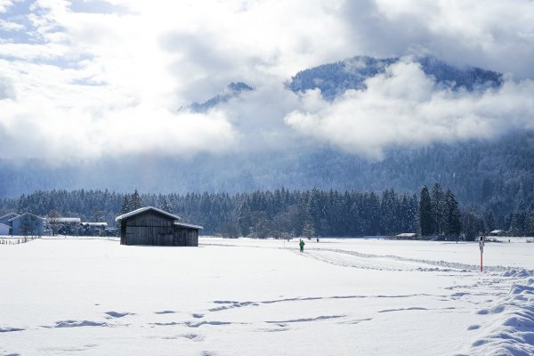 Winter auf den Wiesen