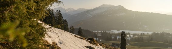 Letzte Sonnenstrahlen über Oberstdorf
