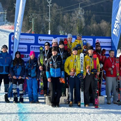 Luci Uhl (SK Nesselwang) Lucia Käufler (SC Oberstdorf) Karl Schneider (SC Oberstdorf) und Sylvan Holzeu (SV Hindelang) Vizemeister Bayerische Meisterschaften 2026
