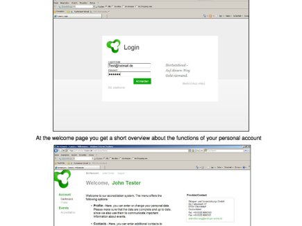 Anleitung zur Benutzung unseres Akkreditierungssystems für Einzelakkreditierungen