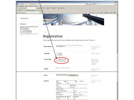 Anleitung zur Benutzung unseres Akkreditierungssystems für Gruppen