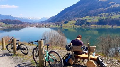 Erste Frühlingsradtour mit Pause in der Sonne