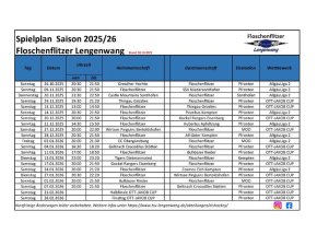 Spielplan Floschenflitzer Lengenwang 2025-26 03.10.2025