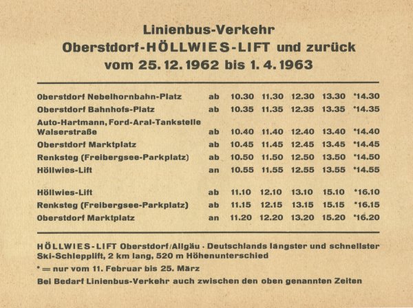 Fahrplan Linienbus