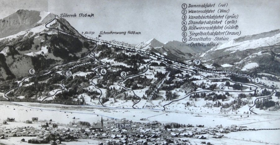 Skigebiet Söllereck 1960