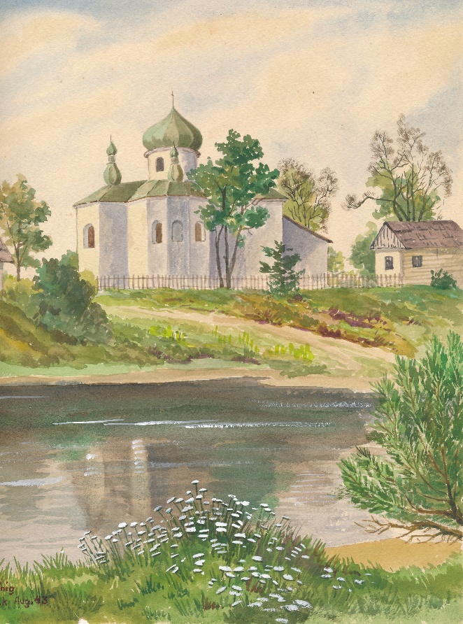 „Olewsk, Aug.43“ (Olewsk liegt im Norden der heutigen Ukraine; russisch Олевск)