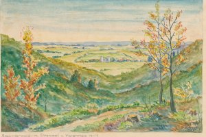 „Argonnerwald m. Ehrenmal v. Varennes 14-18“ Varennes liegt in der Nähe von Verdun (Nordfrankreich), wo im Ersten Weltkrieg eine