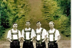 Max Bolkart, Toni Brutscher, Heini Klopfer und Sepp Weiler