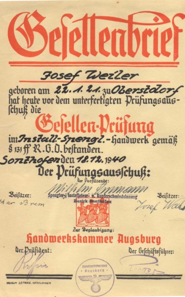 Gesellenbrief