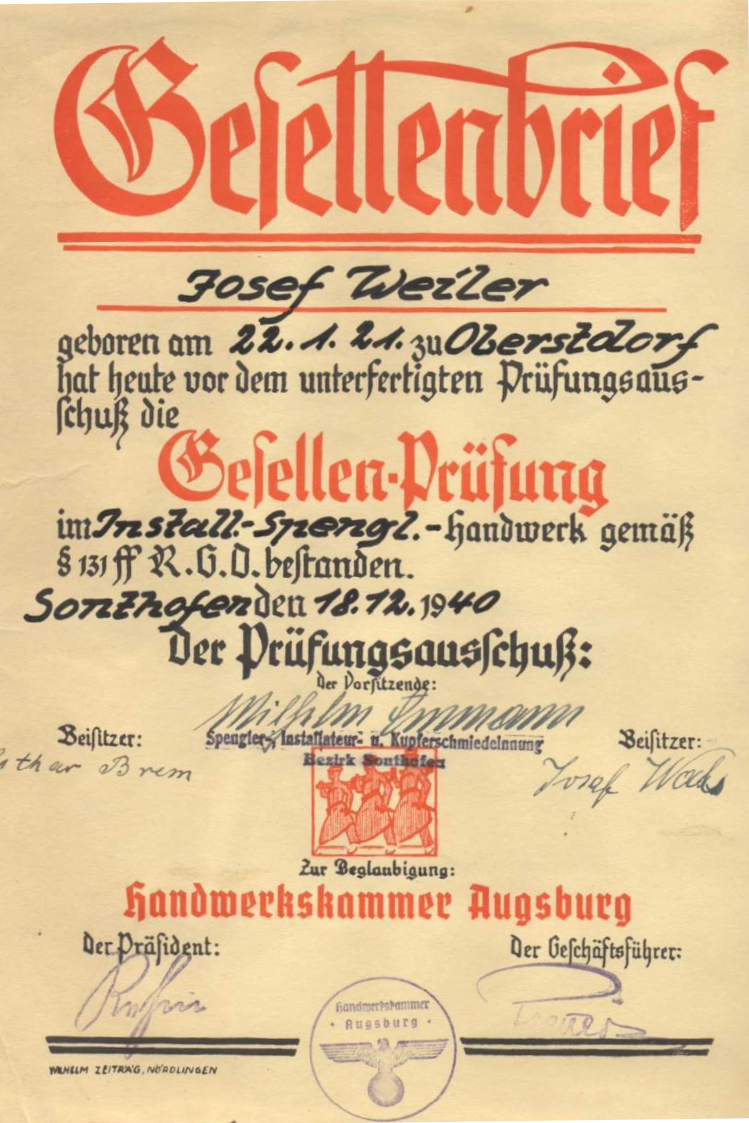 Gesellenbrief