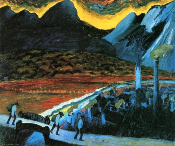 „Fabrikstadt – Der Heimweg“ (1912) Marianne von Werefkin