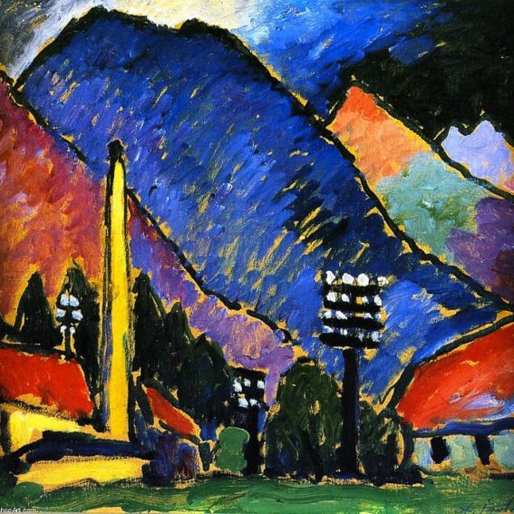 7 Fabrik in den Bergen Jawlensky  (1912)