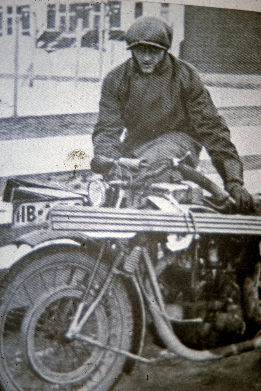 10 SS Anreise der Skispringer mit Motorrad 1920 Jahre