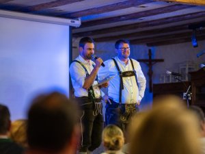 Michael und Martin auf der Bühne