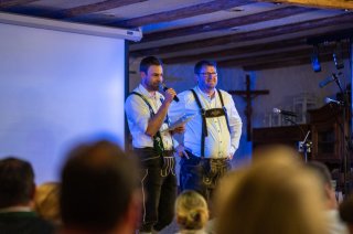 Michael und Martin auf der Bühne