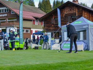 Tee 1 in Oberstdorf vor der ECS Lounge